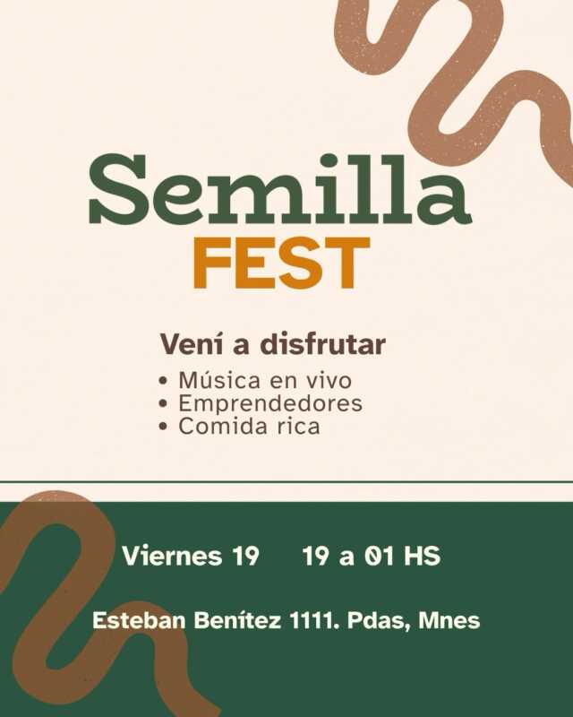 Semilla Fest: música y cocina sin gluten este próximo viernes 19 1 Semilla Fest Cocina Sin Gluten despide el año con música en vivo y emprendedores locales
