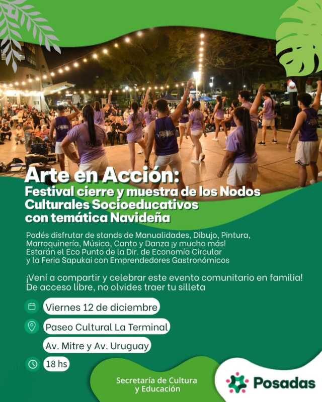 El Paseo La Terminal se llena de Navidad con el cierre de los Nodos Culturales 2 La Terminal vibra en Navidad: los Nodos Culturales cierran el año con una gran fiesta
