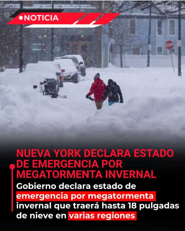 Nueva York activa el máximo nivel de emergencia por una histórica tormenta de nieve 2 Nueva York en alerta máxima por una tormenta de nieve histórica
