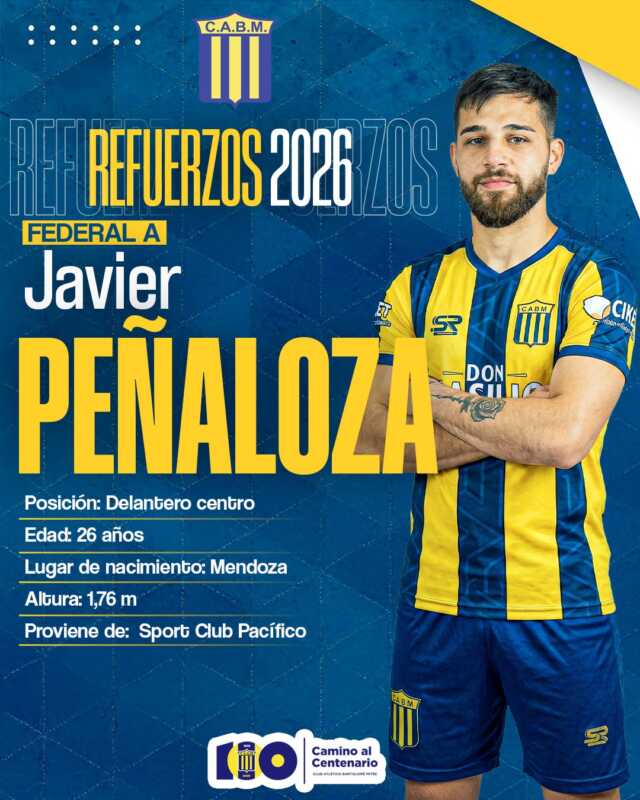 Federal A: Bartolomé Mitre busca un defensor de jerarquía 2 Bartolomé Mitre acordó la incorporación del delantero Javier Peñaloza y Francisco Robles. El Auriazul continúa fortaleciendo su plantel de cara al inicio del Torneo Federal A, que comenzará en marzo.