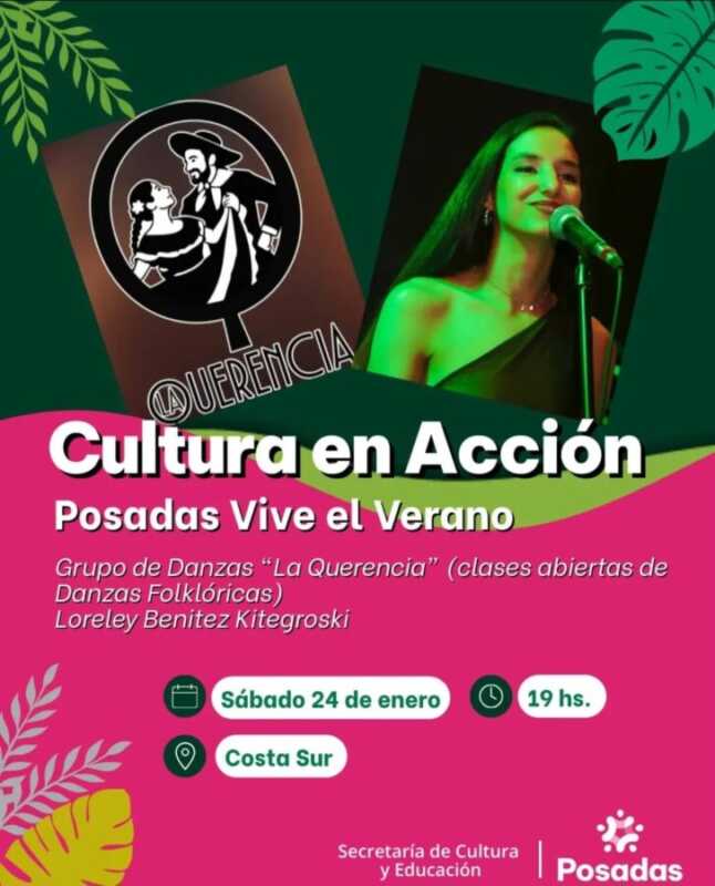 Cultura en Acción: Posadas vive el verano a orillas del río 2 Posadas celebra el verano con música y danzas folklóricas en la Costa Sur