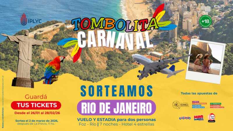 La Tombolita sorteará un viaje a Río de Janeiro para dos personas con vuelo y siete noches de hotel 2 Tombolita Rio 2026 - 1