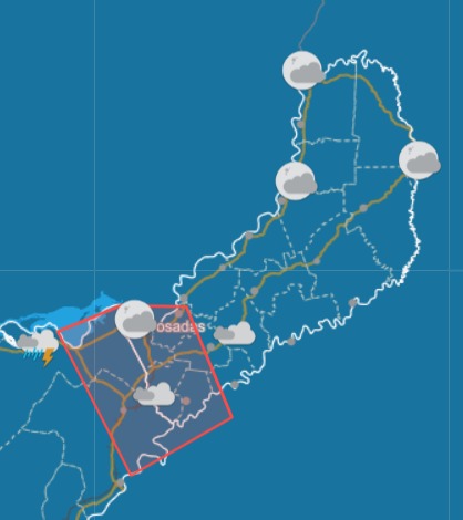 Alerta amarilla en Misiones: dónde regirá y hasta cuándo se extenderían las lluvias y tormentas 3 Misiones alerta