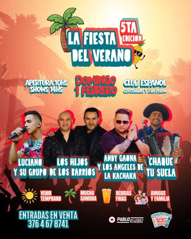 Hoy se vive en Posadas la tradicional Fiesta del Verano