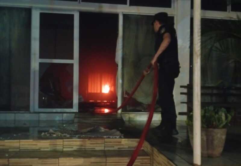El Soberbio: se incendió parcialmente la funeraria del ex intendente Alberto Coleco Krysvzuk el soberbio coleco