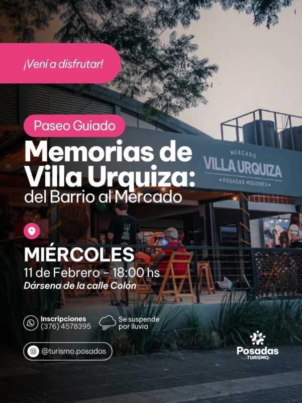 Miércoles activo en Posadas con operativo integral y paseo guiado 2 Agenda del miércoles en Posadas: cultura barrial y servicios de salud