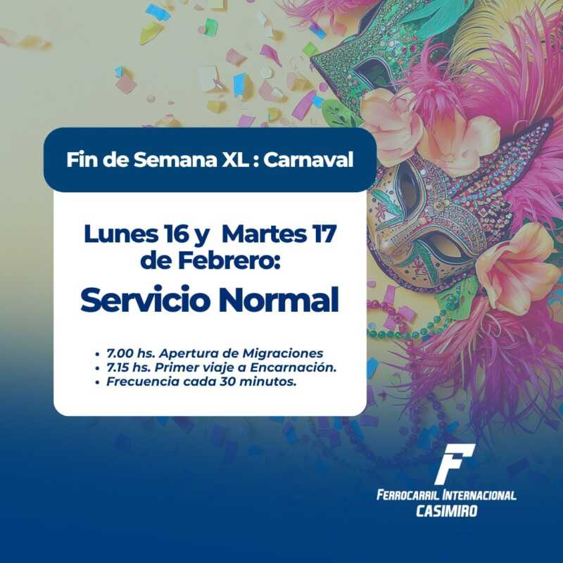 Tren internacional funcionará con normalidad el 16 y 17 de febrero 2 Usuarios del tren internacional podrán viajar sin alteraciones