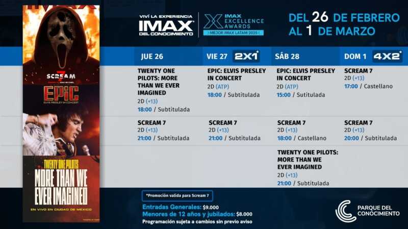 Cartelera IMAX 2 1 - 5
