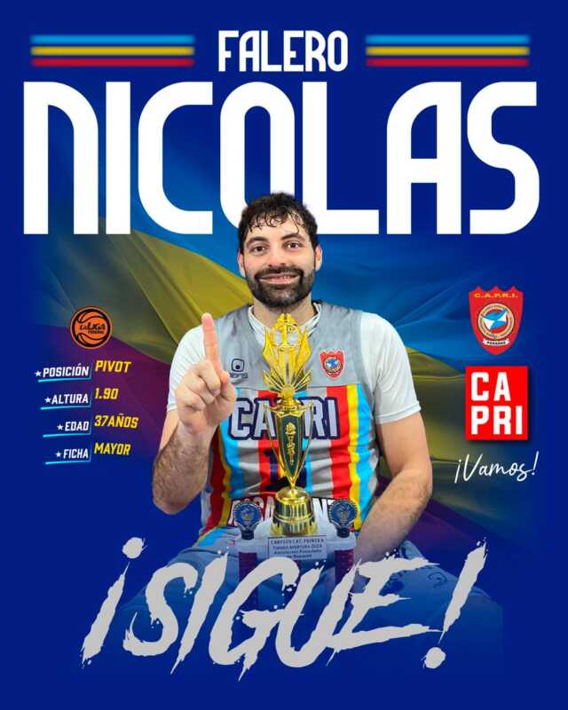 CAPRI comenzó su preparación para la Liga Federal de Básquet 2026 3 CAPRI inició los entrenamientos de su plantel de Primera con vistas a la Liga Federal de Básquet 2026 y confirmó la continuidad de Nicolás Falero y Joaquín Cajal en el Tricolor.