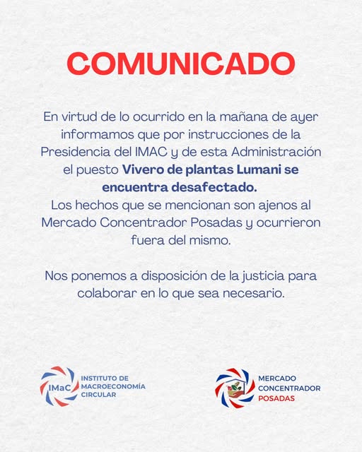 Investigación por abuso sexual: cerraron el vivero del Mercado Concentrador donde trabajaba el sospechoso 1 Aprehendieron en Posadas a un hombre de 57 años investigado por presunto abuso sexual reiterado contra un adolescente de 13 años. Intervino la Policía de Misiones y la Justicia.