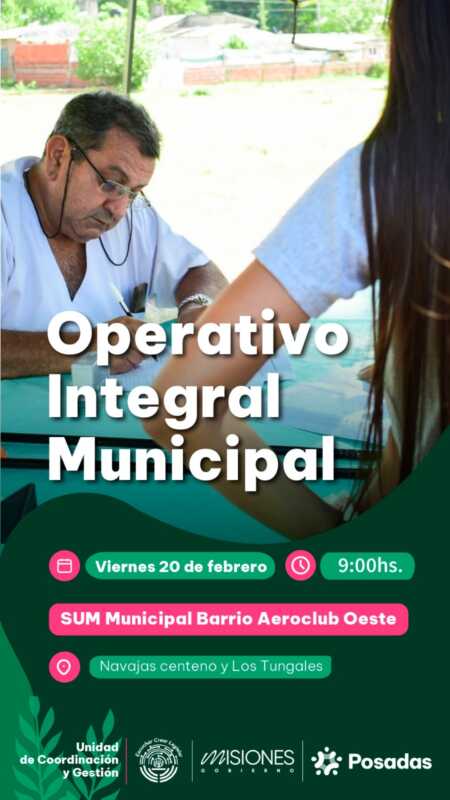 Viernes de operativo y asistencia en Aeroclub Oeste 2 Amplio operativo municipal en Aeroclub Oeste