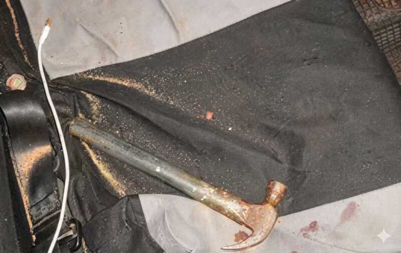 Chofer de plataforma volcó tras ser atacado con un martillo por un pasajero en Ñemby 2 Chofer