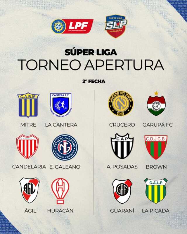 Súper Liga: arranca la segunda fecha con el clásico más antiguo del fútbol misionero 3 La segunda fecha de la Súper Liga Posadeña tendrá como gran atractivo el clásico entre Atlético Posadas y Brown. También arranca la A Intermedia y el Ascenso.