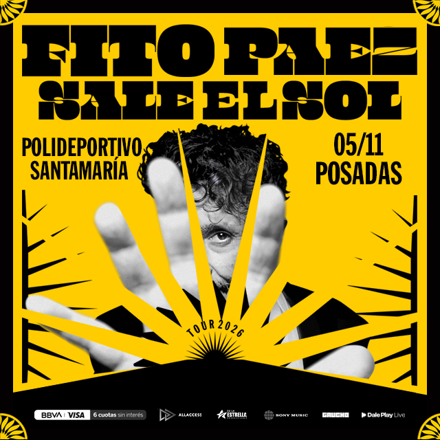 Fito Páez regresa a Posadas con el Sale el Sol Tour 2026