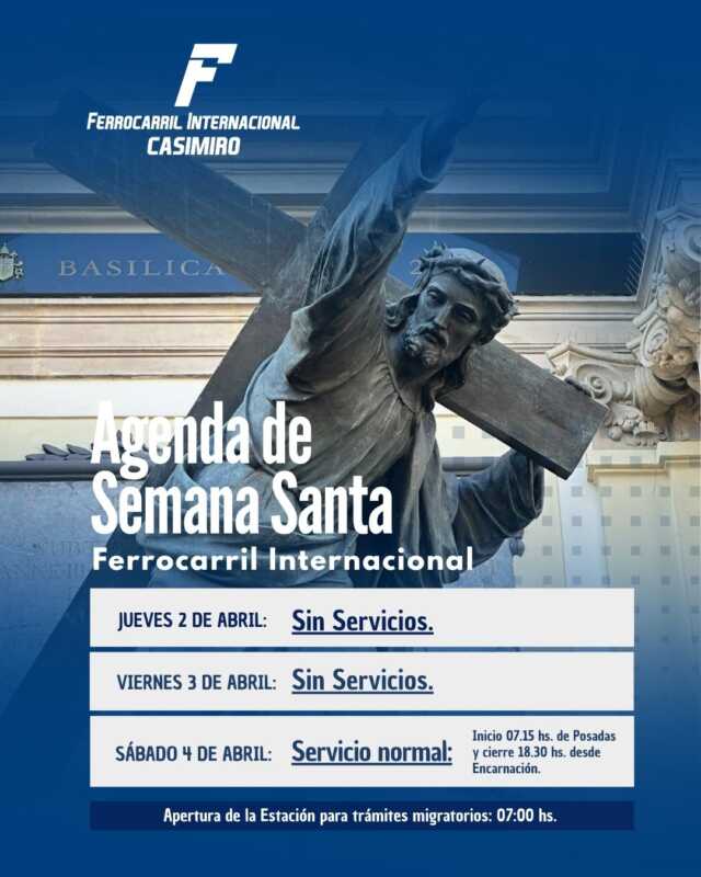 Suspenden el tren Posadas–Encarnación por Semana Santa