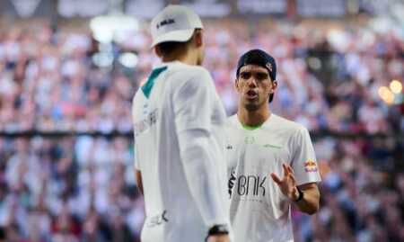 Augsburger Leandro Augsburger y Juan Lebrón debutaron con triunfo en el Buenos Aires Premier Padel P1 tras vencer en dos tie break a Sastre y Villalonga. El misionero ya está en octavos.