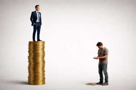 Desigualdad en Argentina: el 10% más rico gana 13 veces más que el más pobre Dos realidades en un mismo plano: la altura del ingreso marca la distancia social.