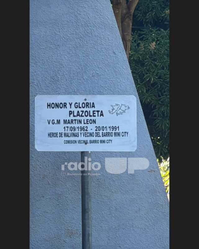 Emotivo homenaje a Ex Combatientes y Caídos de Malvinas en la plazoleta Cabo León Mini City 3 La plazoleta Cabo Martín León se consolida como sitio de memoria con un nuevo homenaje a los veteranos de Malvinas.