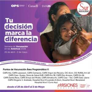 Misiones refuerza la vacunación con operativos en plazas, CAPS y hospitales 10 Semana de la vacunacion 10 - 9