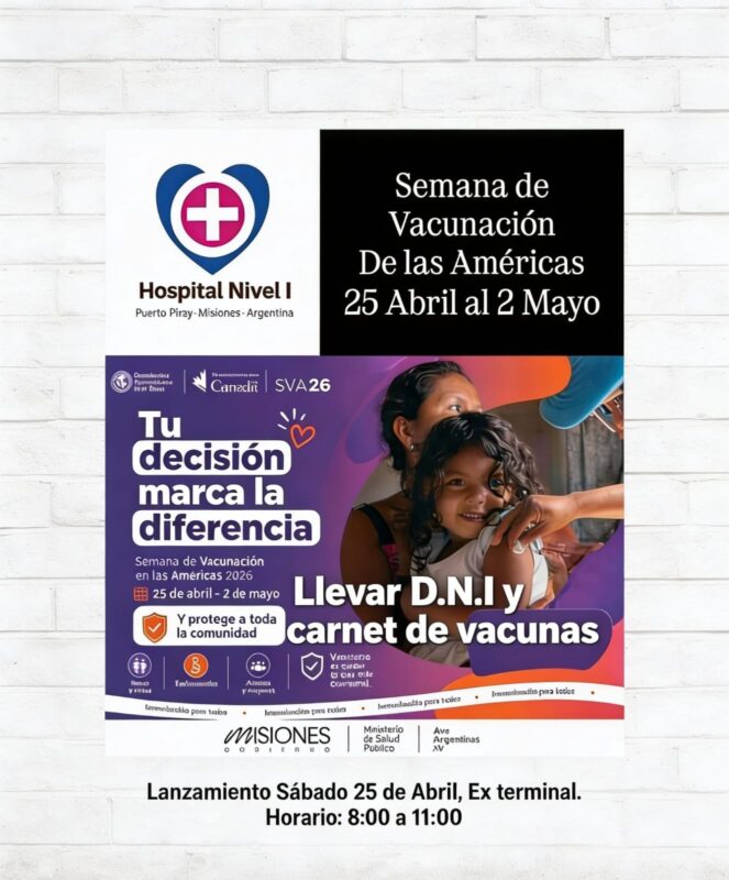 Misiones refuerza la vacunación con operativos en plazas, CAPS y hospitales 2 Vacunarse en Misiones: operativos especiales en ferias, plazas y barrios