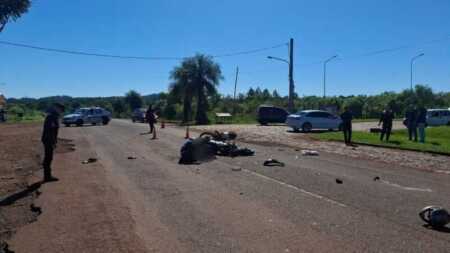 Tres motociclistas resultaron lesionados tras un choque sobre la Ruta Provincial 4 choque moto ruta provincial 4