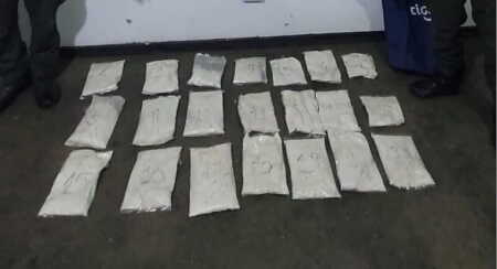 Gendarmería secuestró 18 kilos de cocaína