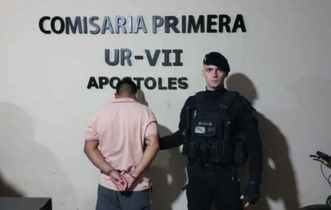 Perdieron el partido, regresó armado y amenazó a todos: fue detenido en Apóstoles El acusado fue detenido tras un allanamiento en el barrio Szczesny, aunque no se halló el arma denunciada.