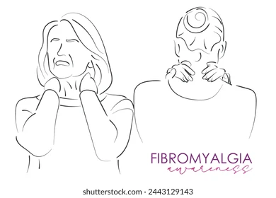 El desafío de convivir con fibromialgia: dolor crónico y lucha diaria 5 hand drawn line art vector 260nw 2443129143 - 4