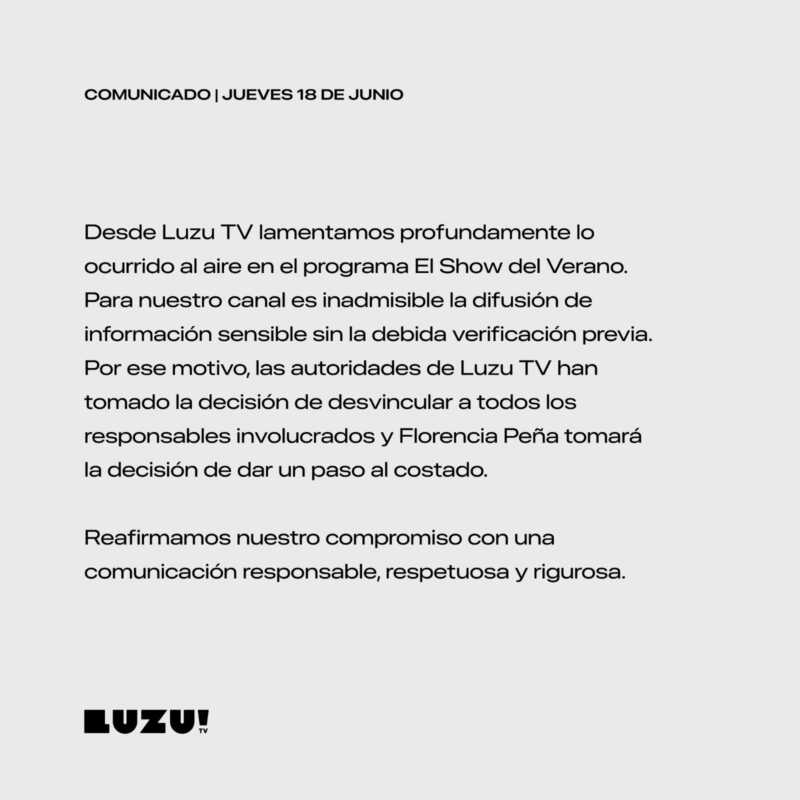 Tras la polémica por Jorge Messi, Florencia Peña fue desvinculada de LUZU TV 3 Florencia Peña