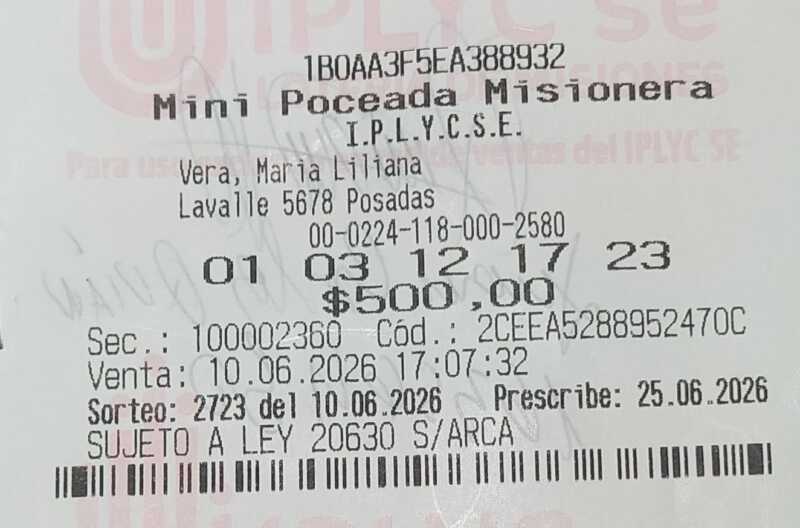 Un jubilado de Posadas ganó más de $46 millones en la Mini Poceada y ya tiene decidido en qué gastará el premio posadas