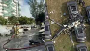 Tragedia en Río de Janeiro: dos helicópteros chocaron en pleno vuelo y murieron seis personas Río