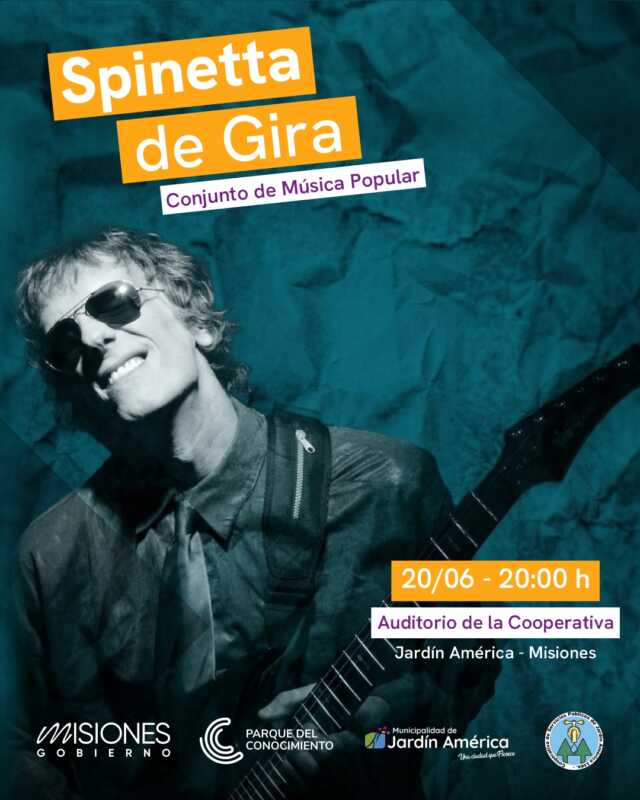 Spinetta vuelve a sonar en Jardín América con un concierto de la Orquesta de Música Popular 2 Jardín América recibirá un homenaje a Spinetta con entrada libre