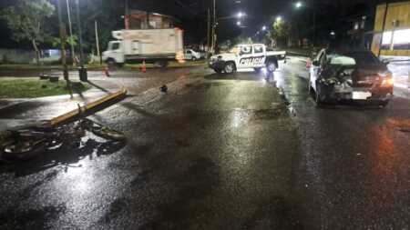 motociclista herido tras choque en Posadas
