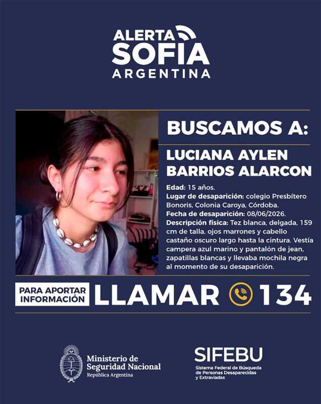 Buscan intensamente a otra adolescente en Córdoba: despliegan casi 100 policías, helicóptero y activan el Alerta Sofía 6 WhatsApp Image 2026 06 09 at 17.22.53 - 5