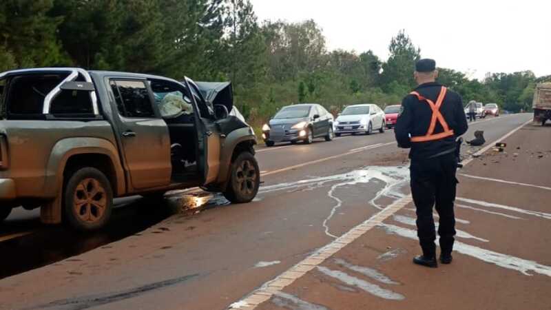 accidente camión camioneta Dos de Mayo