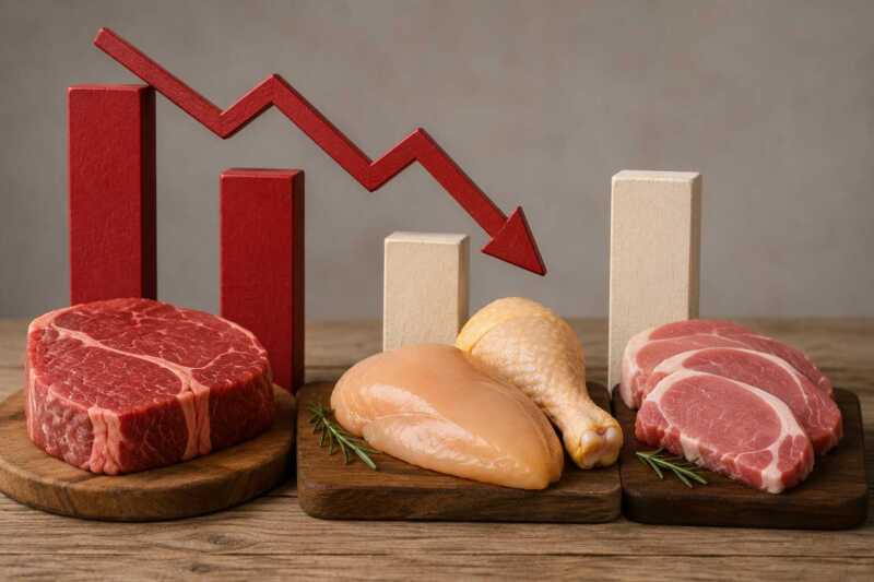 El consumo de carne vacuna cayó al nivel más bajo de los últimos 20 años en Argentina 1 El consumo de carne vacuna cayó a 47,5 kilos por habitante al año, el nivel más bajo registrado en las últimas dos décadas en Argentina.