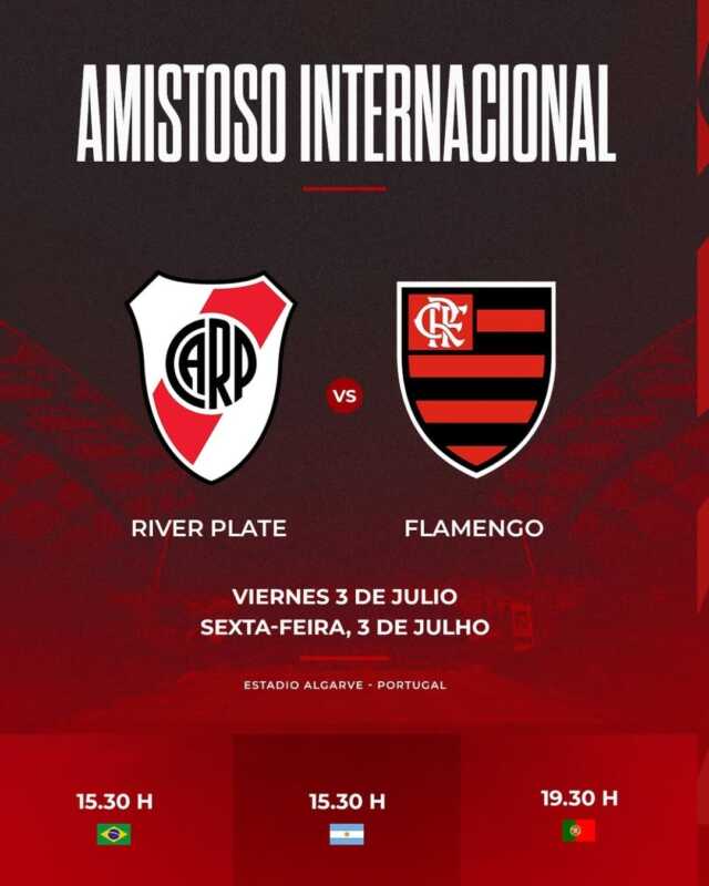 River Plate anunció un amistoso internacional frente a Flamengo que se disputará el 3 de julio en Portugal. El equipo de Eduardo Coudet se prepara para afrontar un exigente segundo semestre.